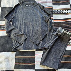Russell Athletics Gray Thermal Base Layer Set. Size 8. Excellent Condition!